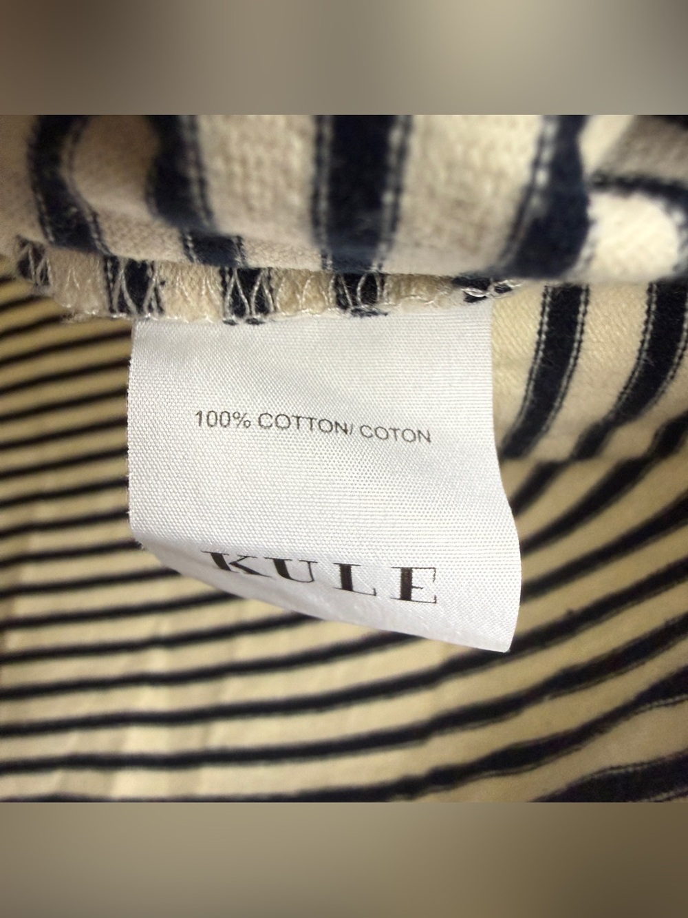 KULE Striped Smiley Face Boxy Long Sleeve Tee - Picture 5 of 5